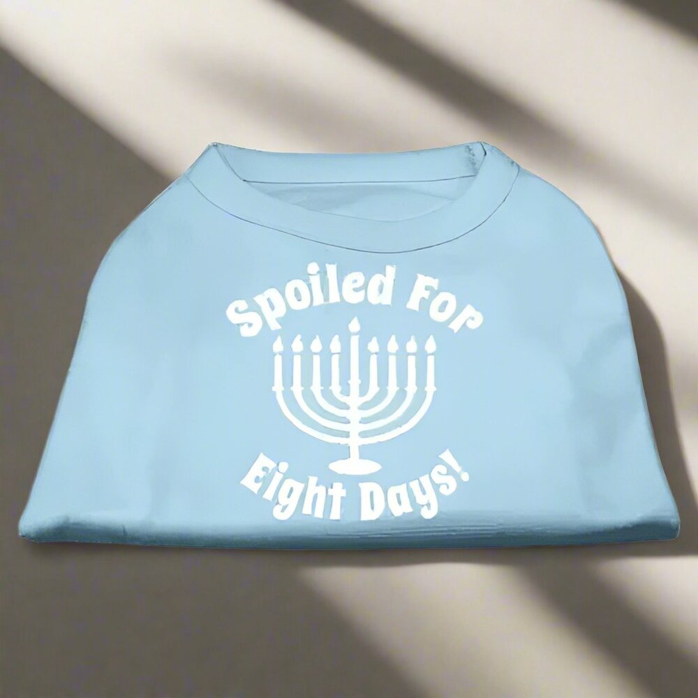 Hanukkah Dog Shirt 2XL | “Spoiled for 8 Days” | 20–25 lbs | Funny Pet Shirt